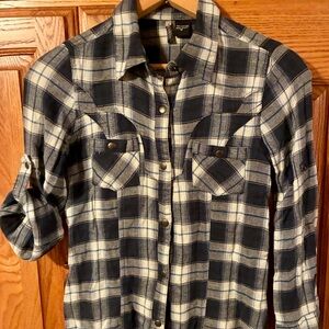 Passport Blue and White Plaid Button Down Shirt